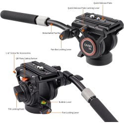 Cayer H6 Video Fluid Head with 60mm Flat Base Cayer H6 Video Fluid Head with 60mm Flat Base